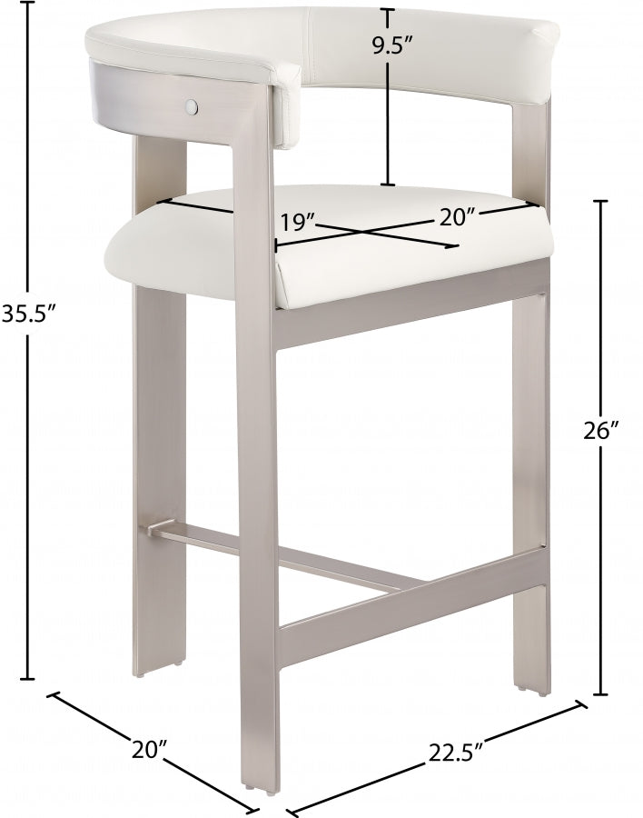 Tabourets de bar/comptoir en cuir végétalien Romeo