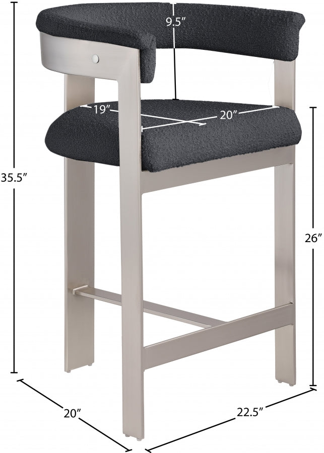 Tabourets de bar/comptoir en tissu Romeo Boucle
