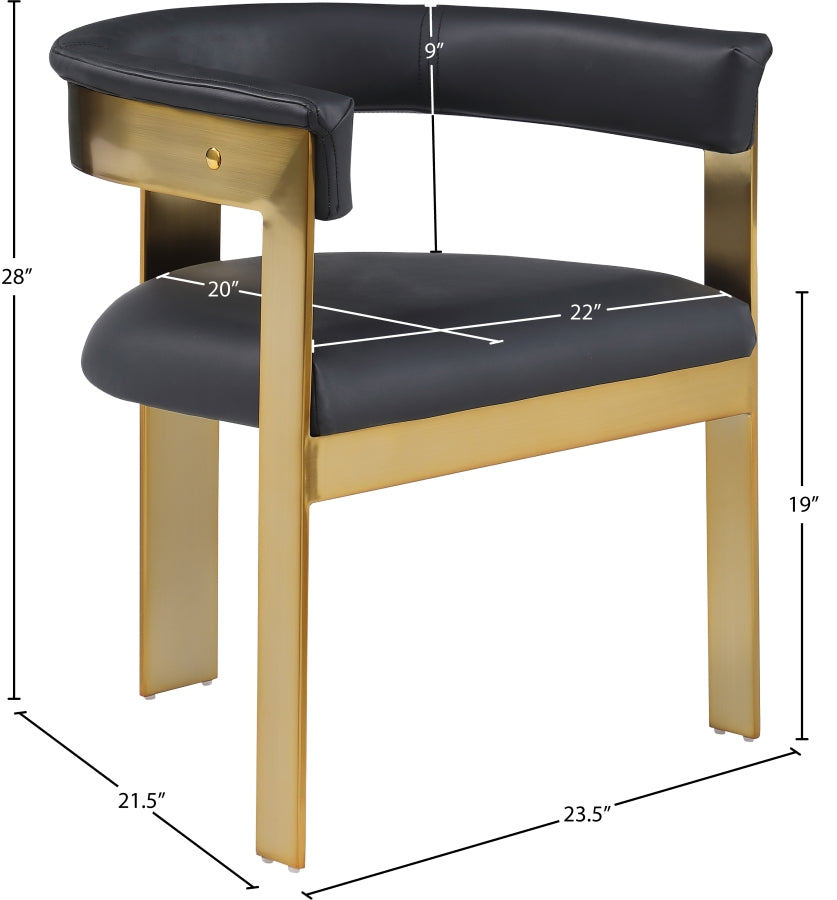 Chaise de salle à manger en cuir végétalien Romeo