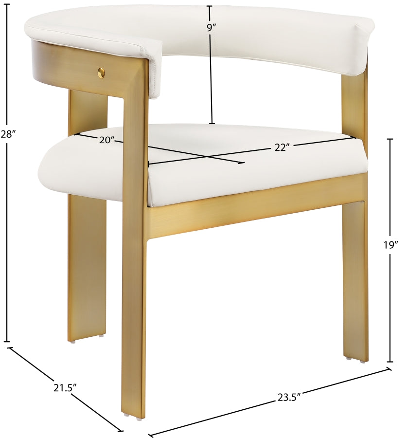 Chaise de salle à manger en cuir végétalien Romeo