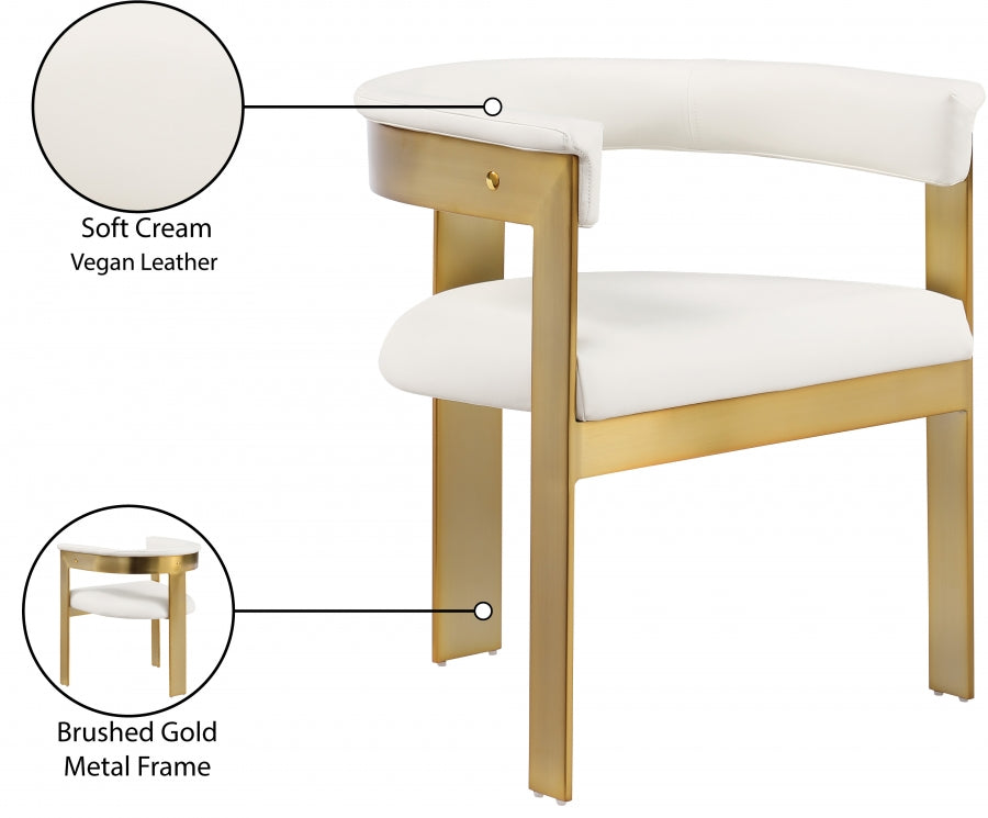 Chaise de salle à manger en cuir végétalien Romeo