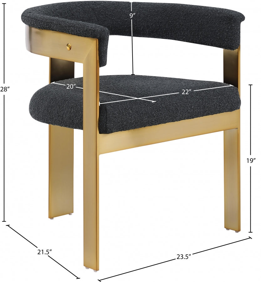 Chaise de salle à manger en tissu Romeo Boucle