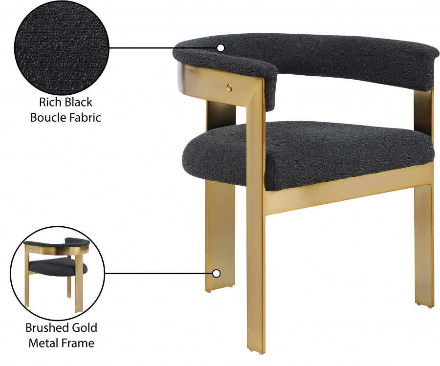Chaise de salle à manger en tissu Romeo Boucle
