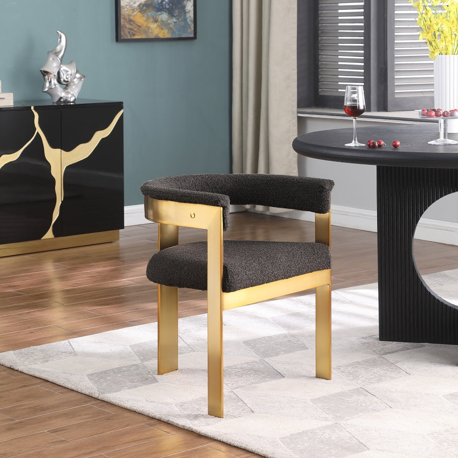 Chaise de salle à manger en tissu Romeo Boucle