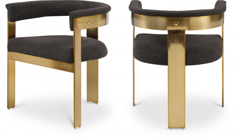 Chaise de salle à manger en tissu Romeo Boucle