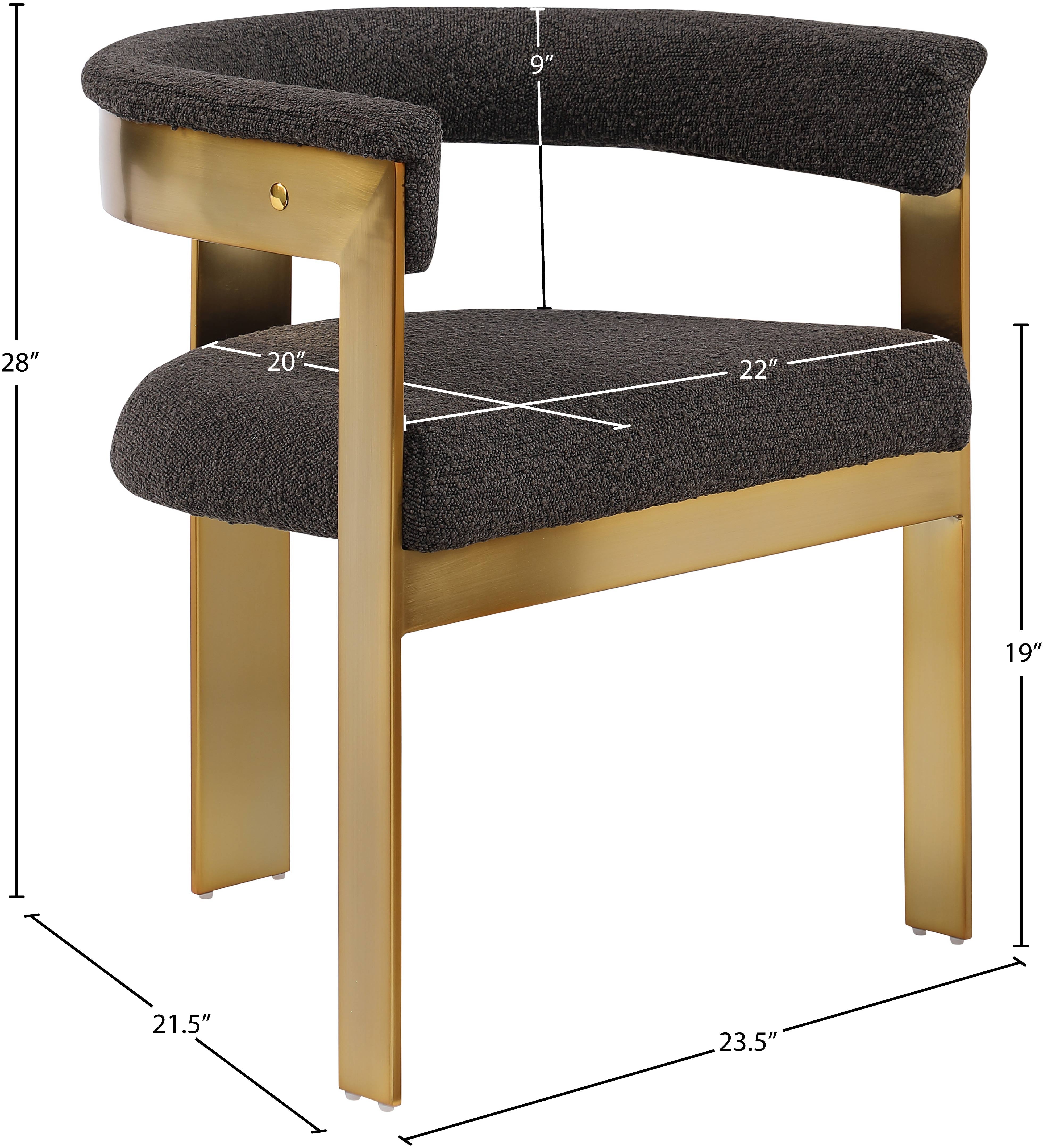 Chaise de salle à manger en tissu Romeo Boucle