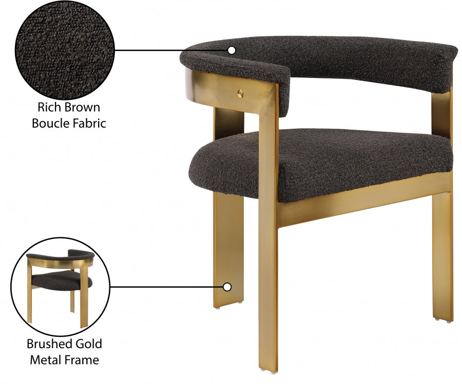 Chaise de salle à manger en tissu Romeo Boucle
