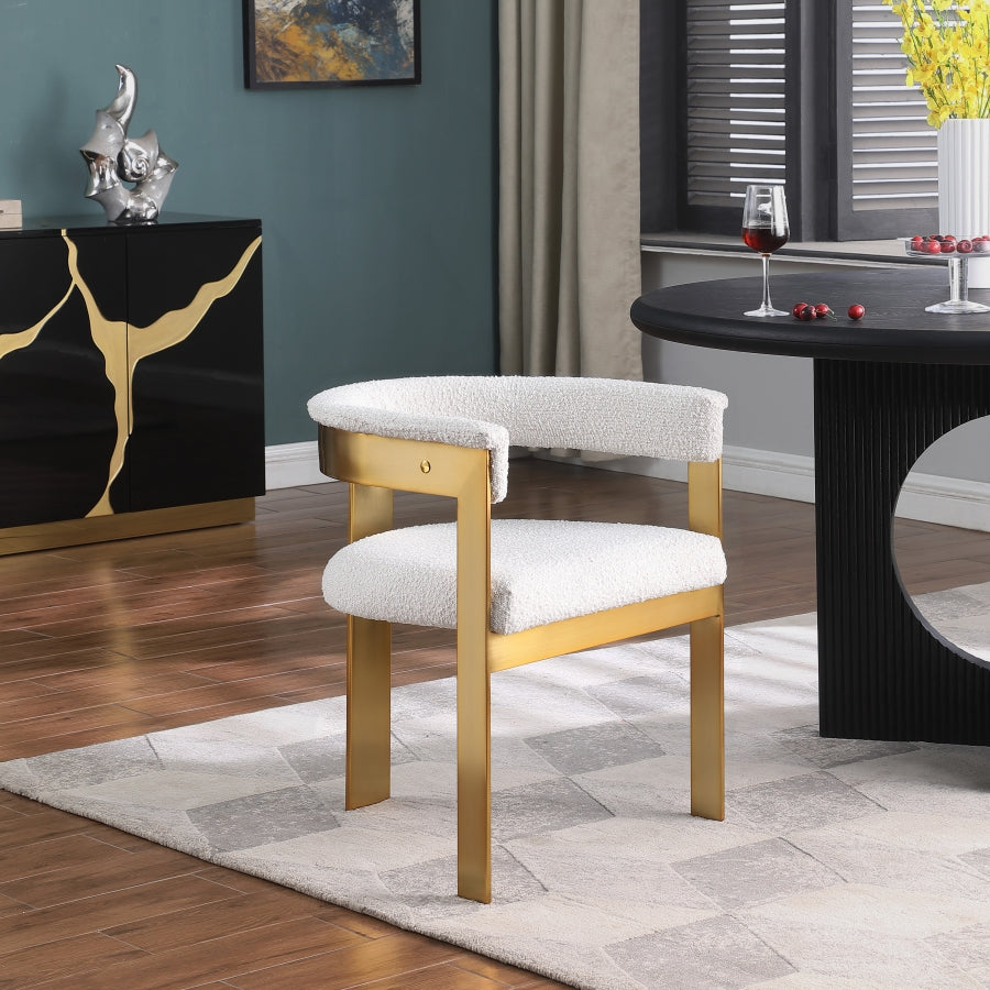 Chaise de salle à manger en tissu Romeo Boucle