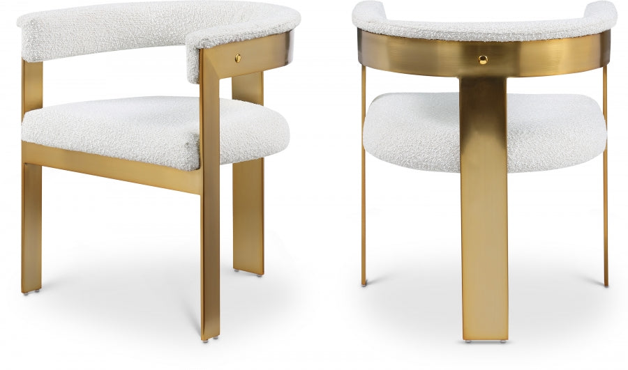 Chaise de salle à manger en tissu Romeo Boucle