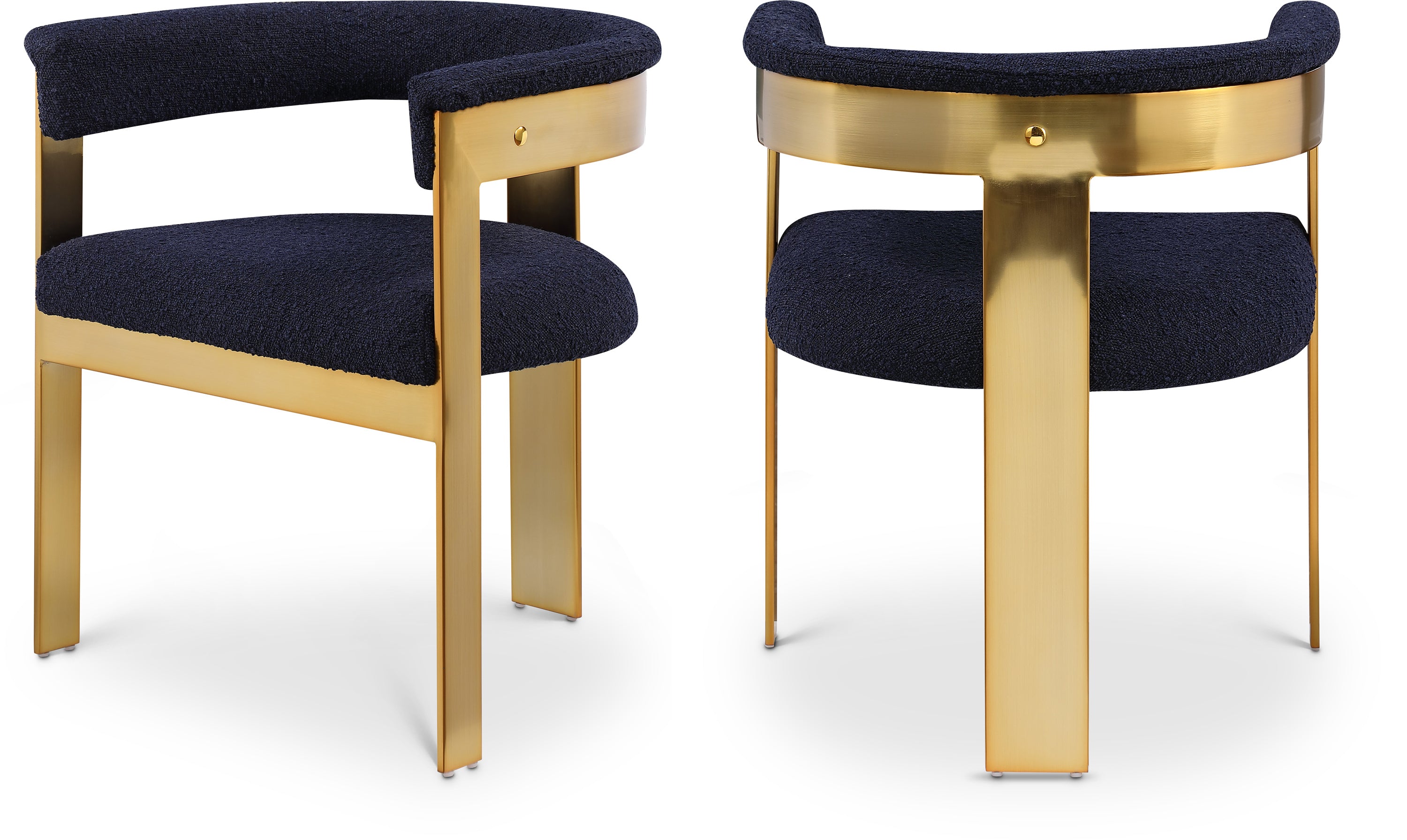Chaise de salle à manger en tissu Romeo Boucle