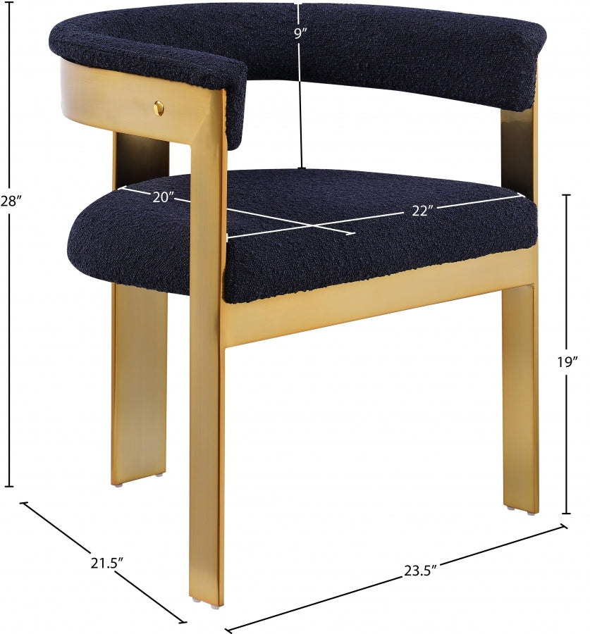 Chaise de salle à manger en tissu Romeo Boucle