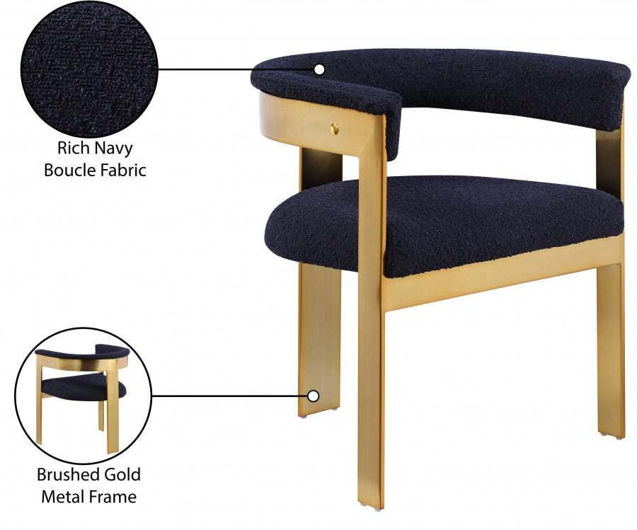 Chaise de salle à manger en tissu Romeo Boucle