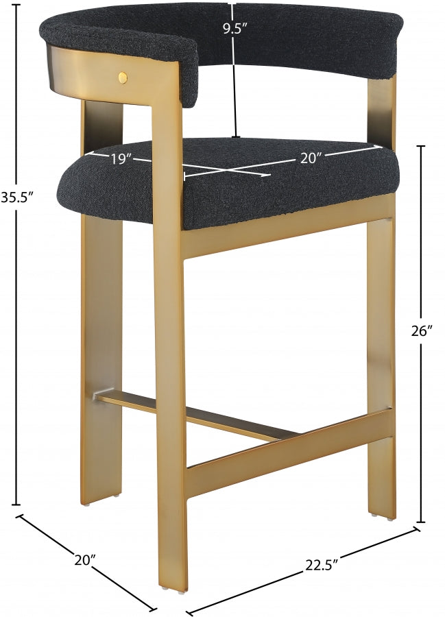 Tabourets de bar/comptoir en tissu Romeo Boucle