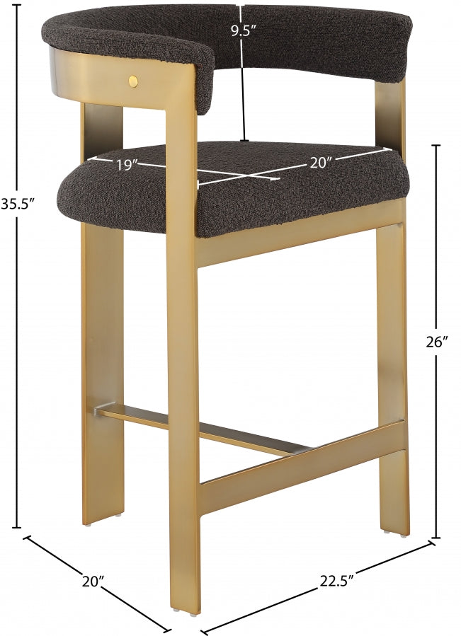 Tabourets de bar/comptoir en tissu Romeo Boucle