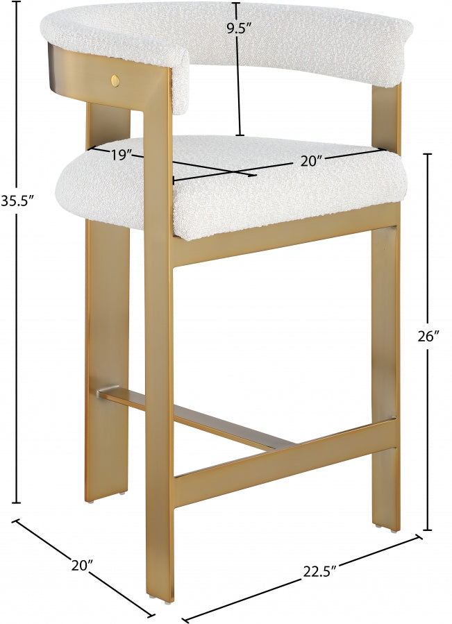 Tabourets de bar/comptoir en tissu Romeo Boucle
