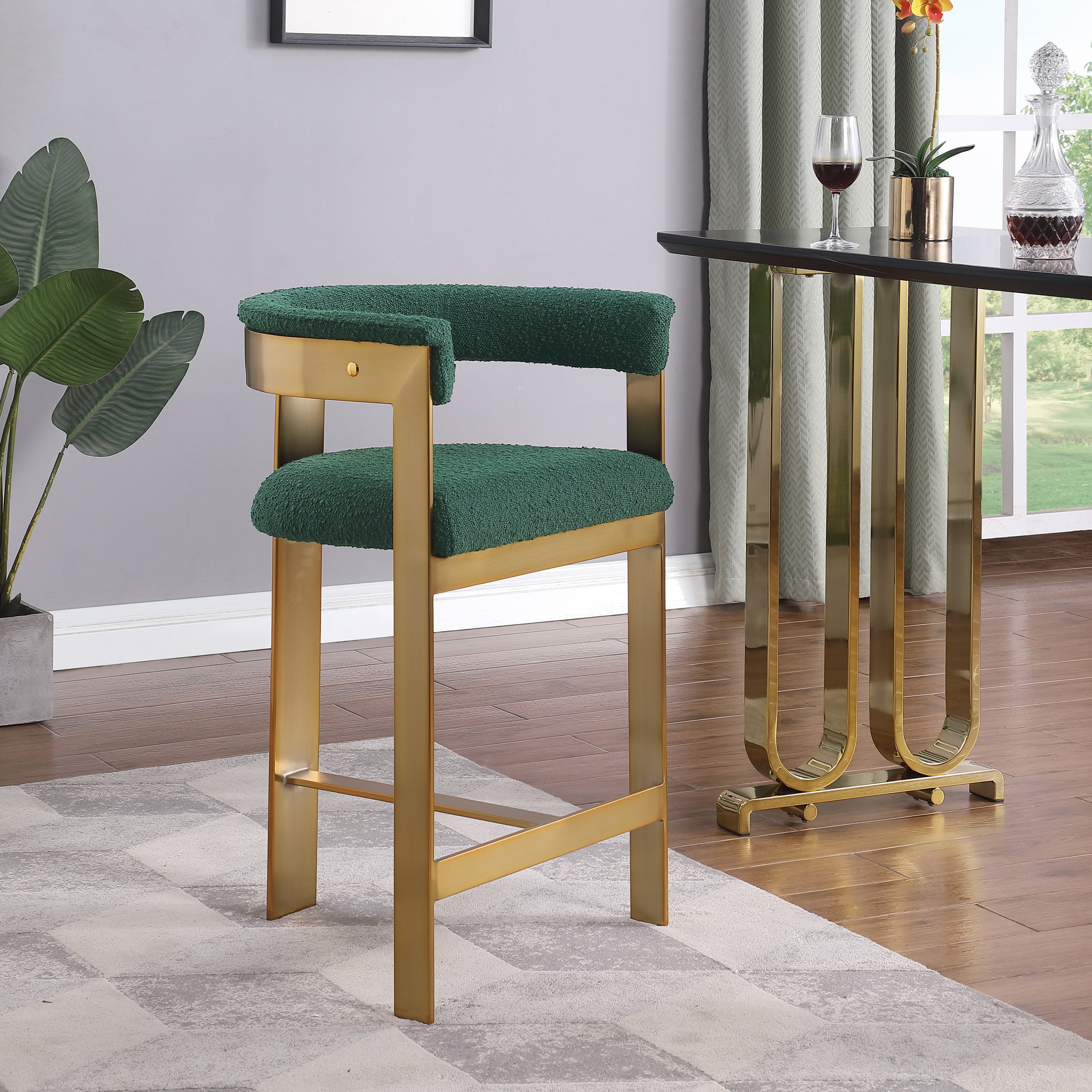 Tabourets de bar/comptoir en tissu Romeo Boucle