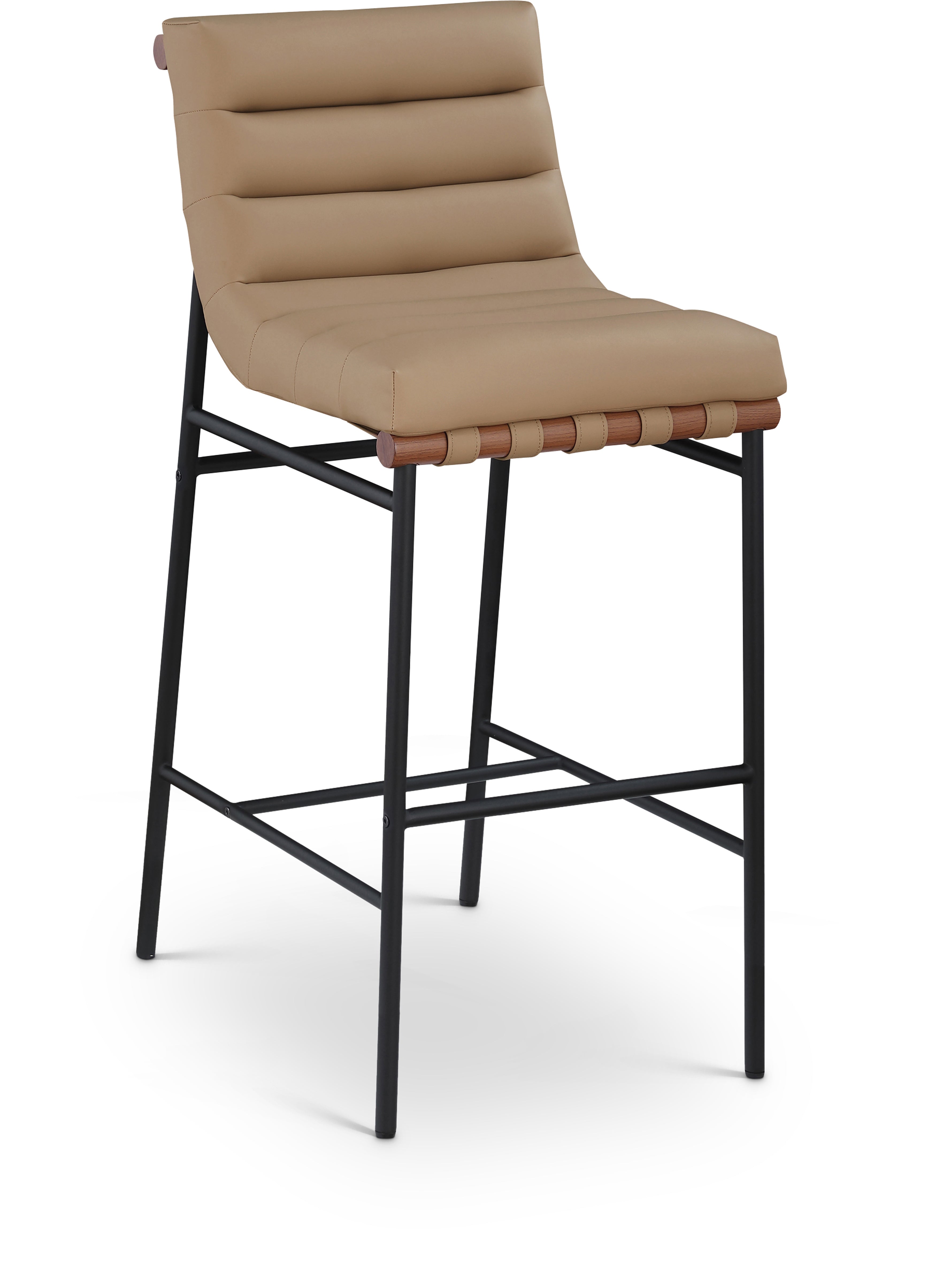 Tabourets de bar en cuir végétalien Burke