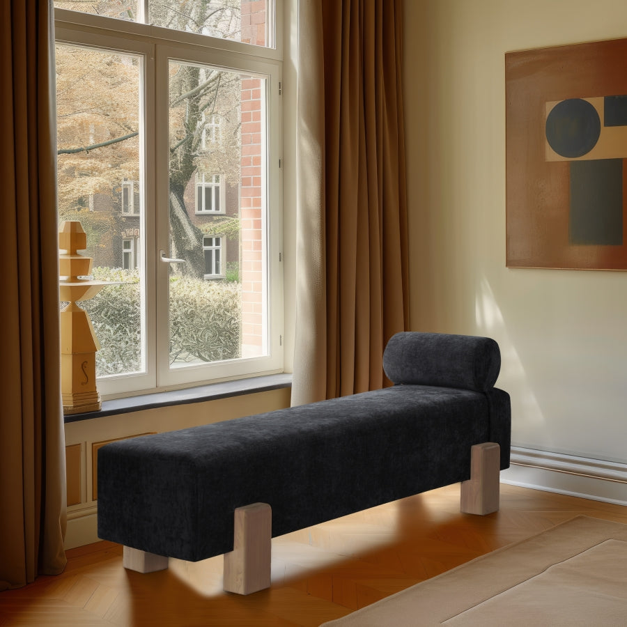 Banc en tissu chenille Edison