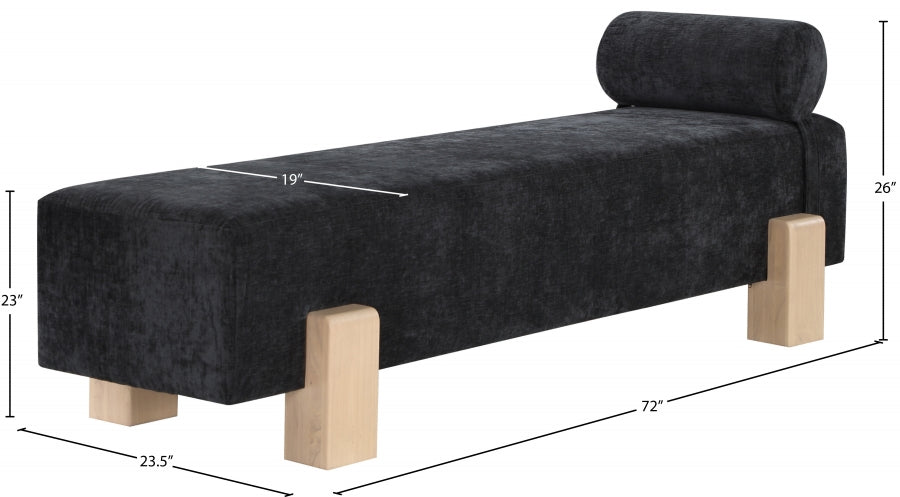 Banc en tissu chenille Edison