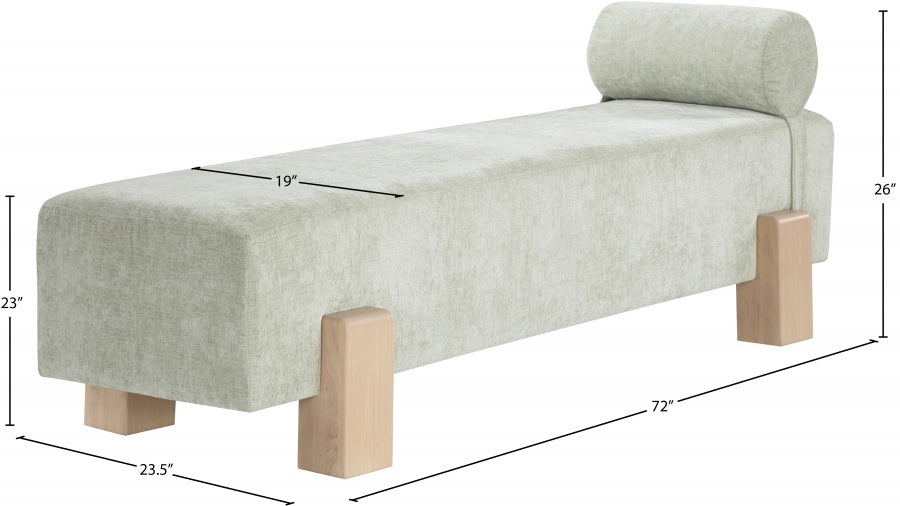 Banc en tissu chenille Edison