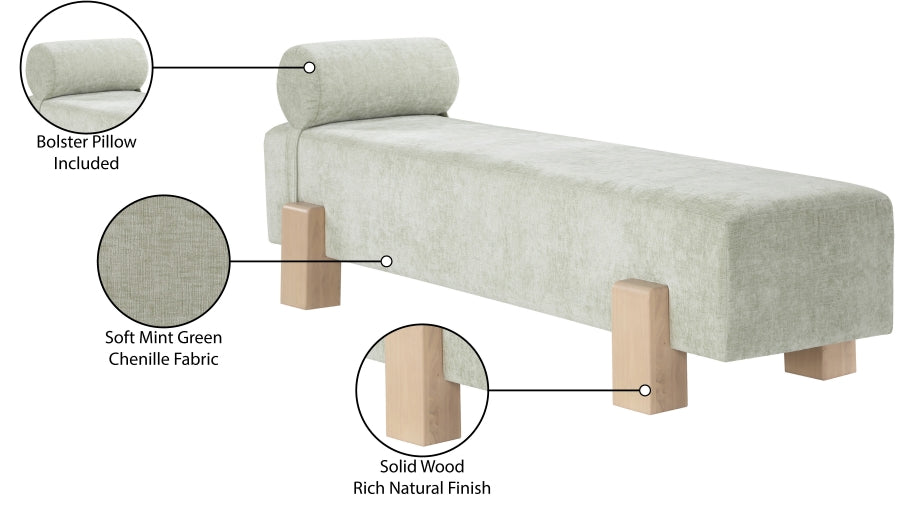 Banc en tissu chenille Edison