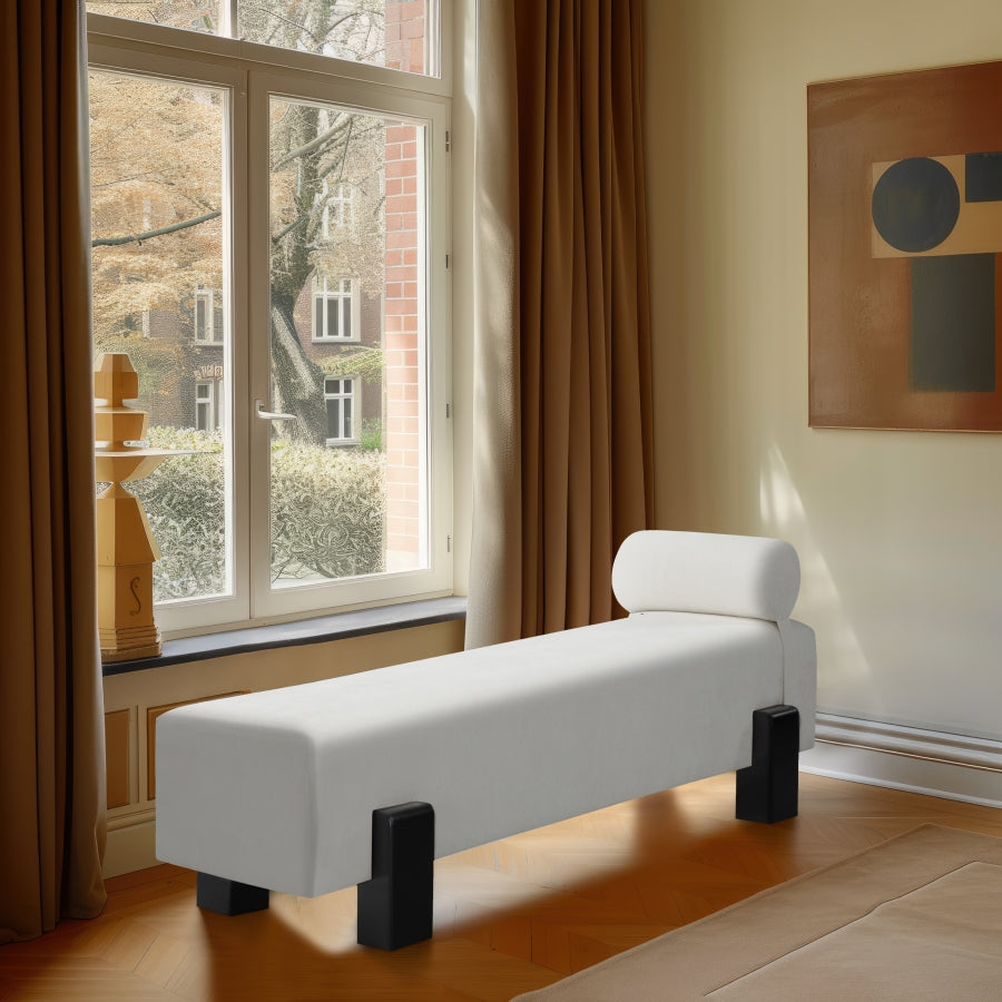 Banc en tissu chenille Edison