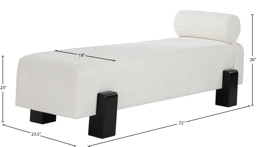 Banc en tissu chenille Edison