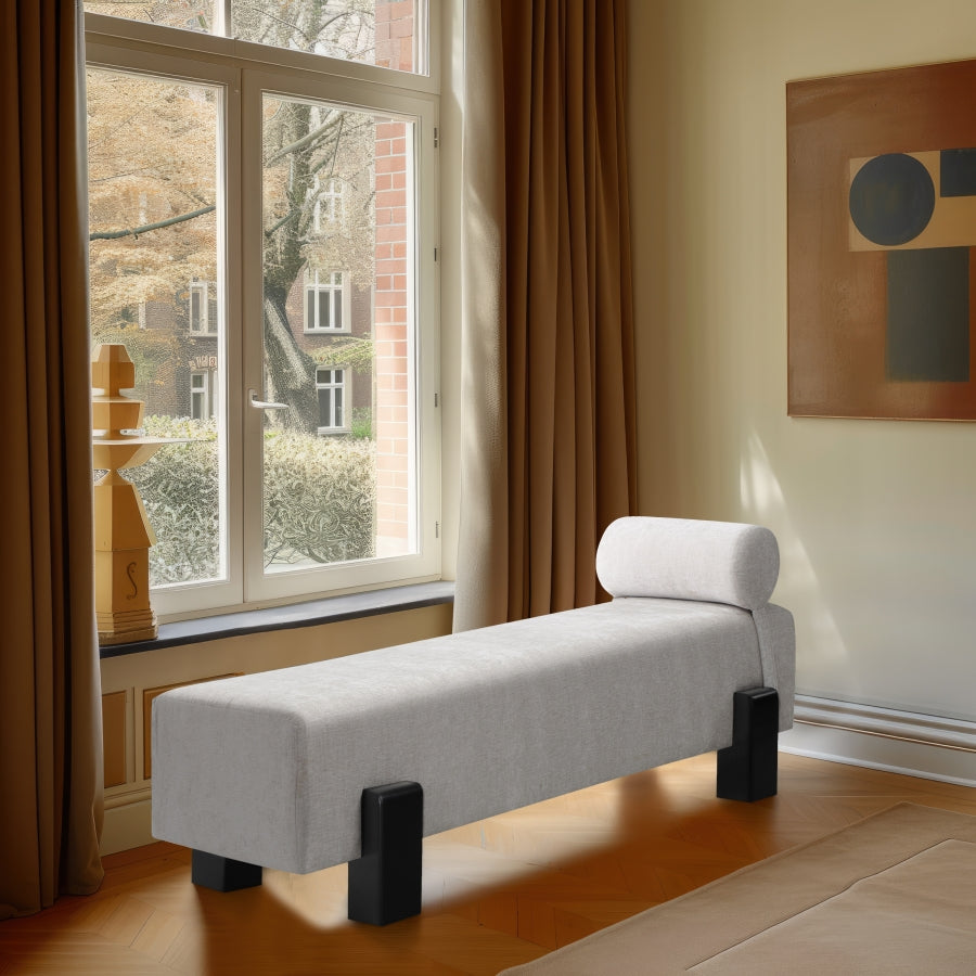 Banc en tissu chenille Edison