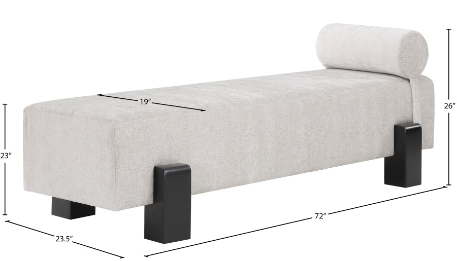 Banc en tissu chenille Edison