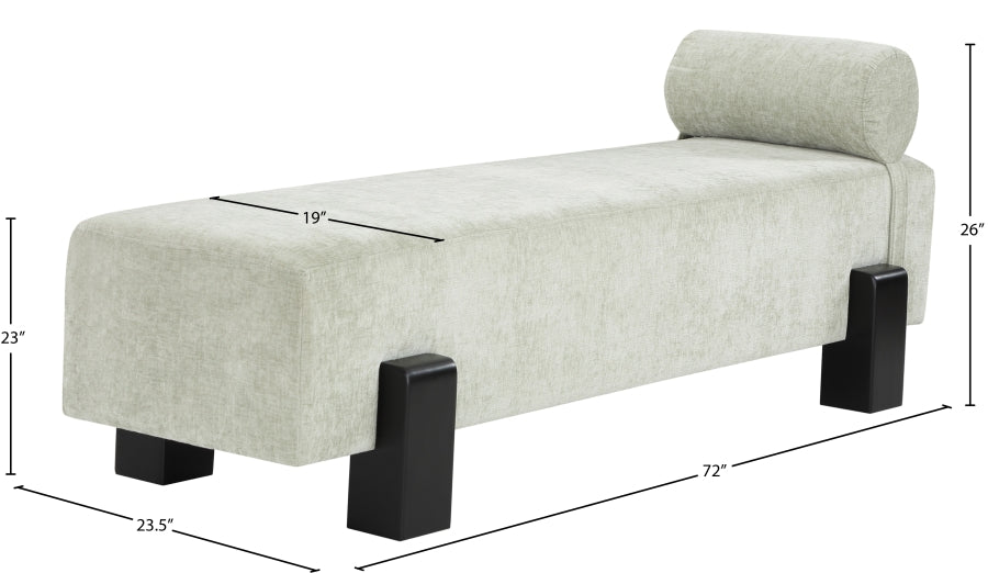 Banc en tissu chenille Edison