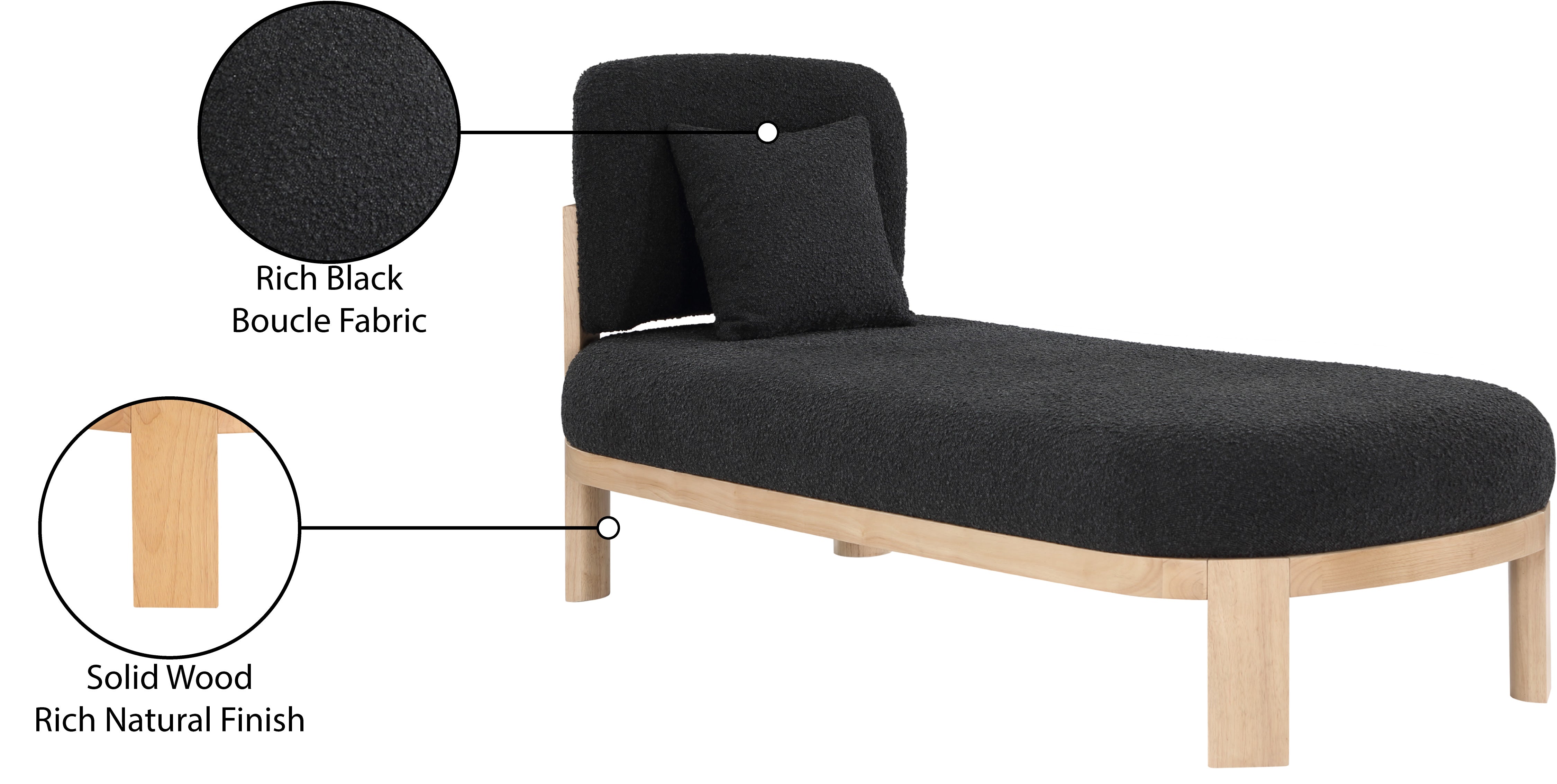 Chaise / Banc en tissu boucle Maybourne
