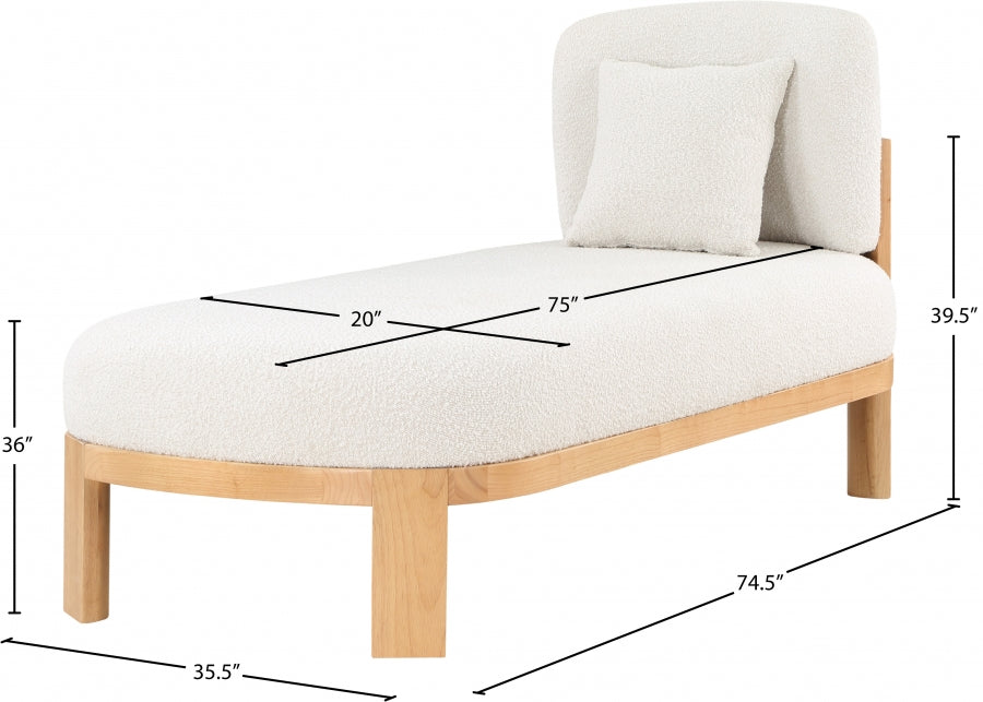 Chaise / Banc en tissu boucle Maybourne