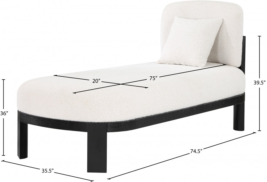 Chaise / Banc en tissu boucle Maybourne