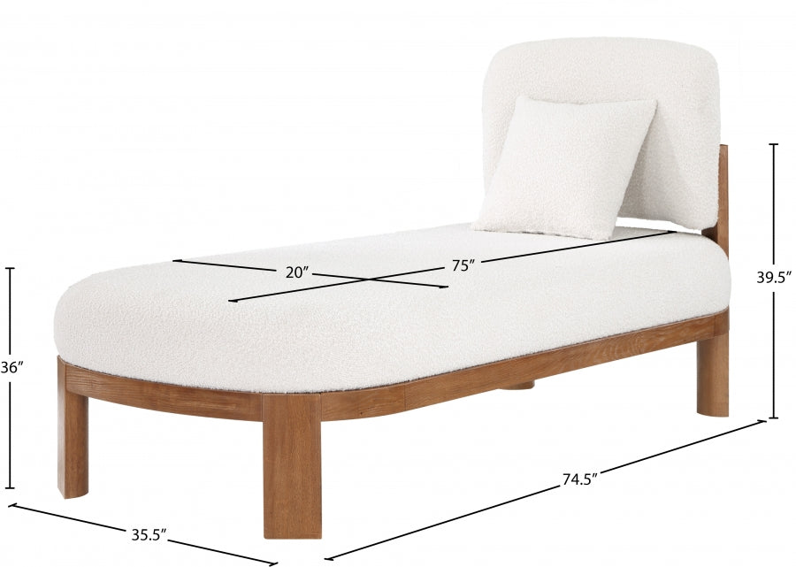 Chaise / Banc en tissu boucle Maybourne