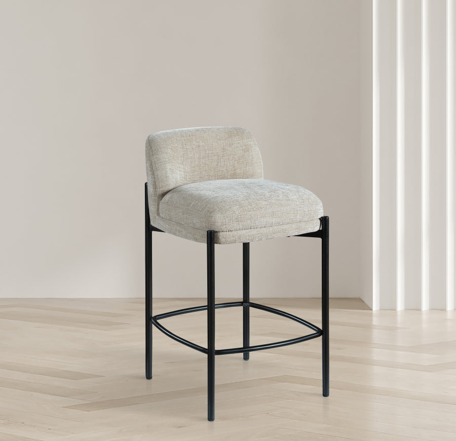 Tabourets de bar/comptoir en tissu chenille Burton