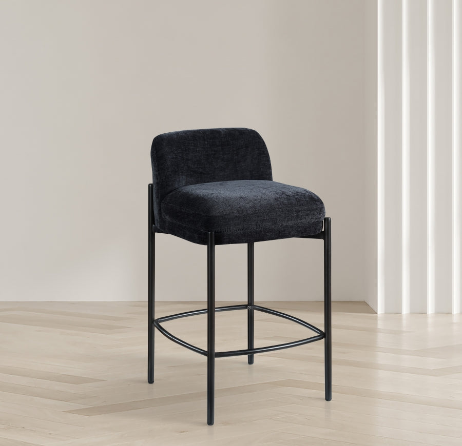 Tabourets de bar/comptoir en tissu chenille Burton