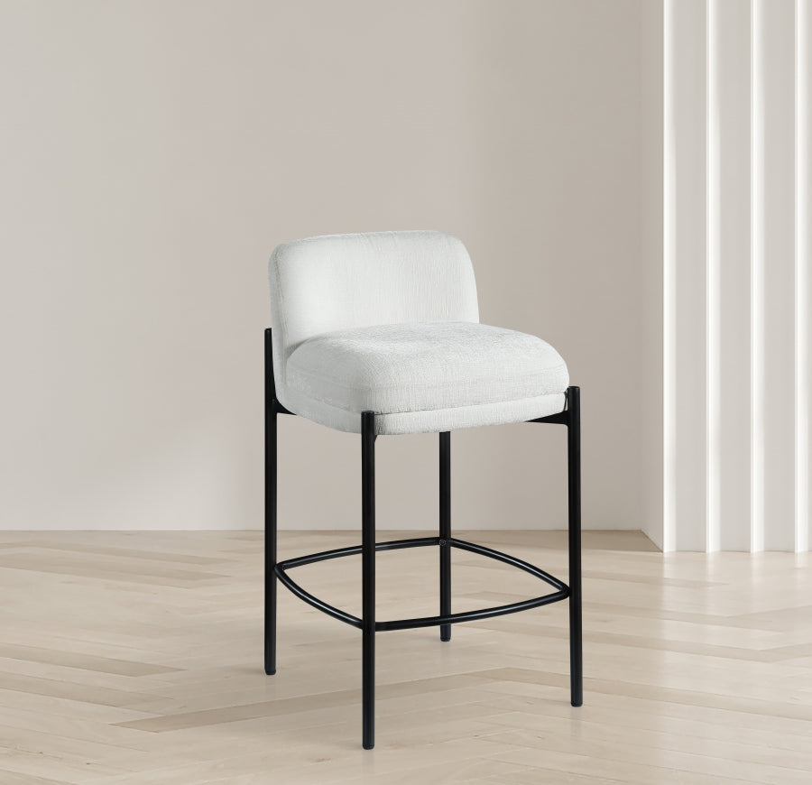 Tabourets de bar/comptoir en tissu chenille Burton