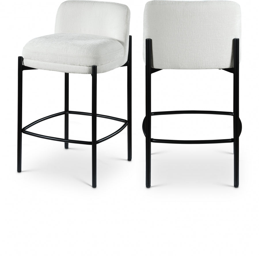 Tabourets de bar/comptoir en tissu chenille Burton