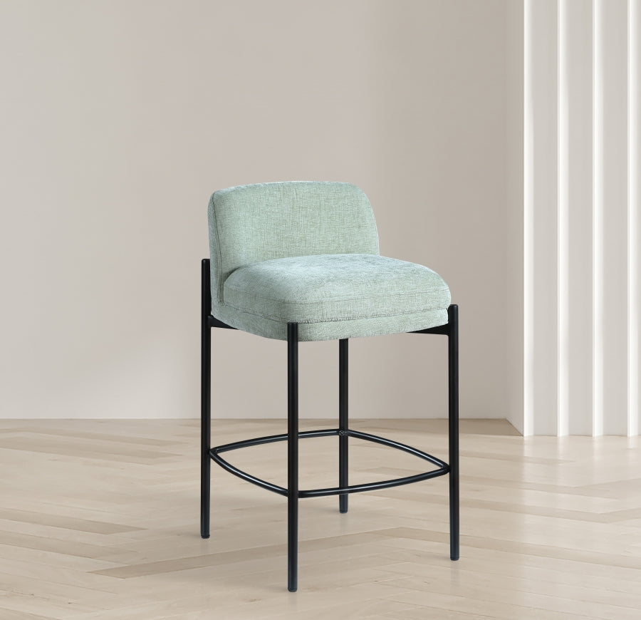Tabourets de bar/comptoir en tissu chenille Burton