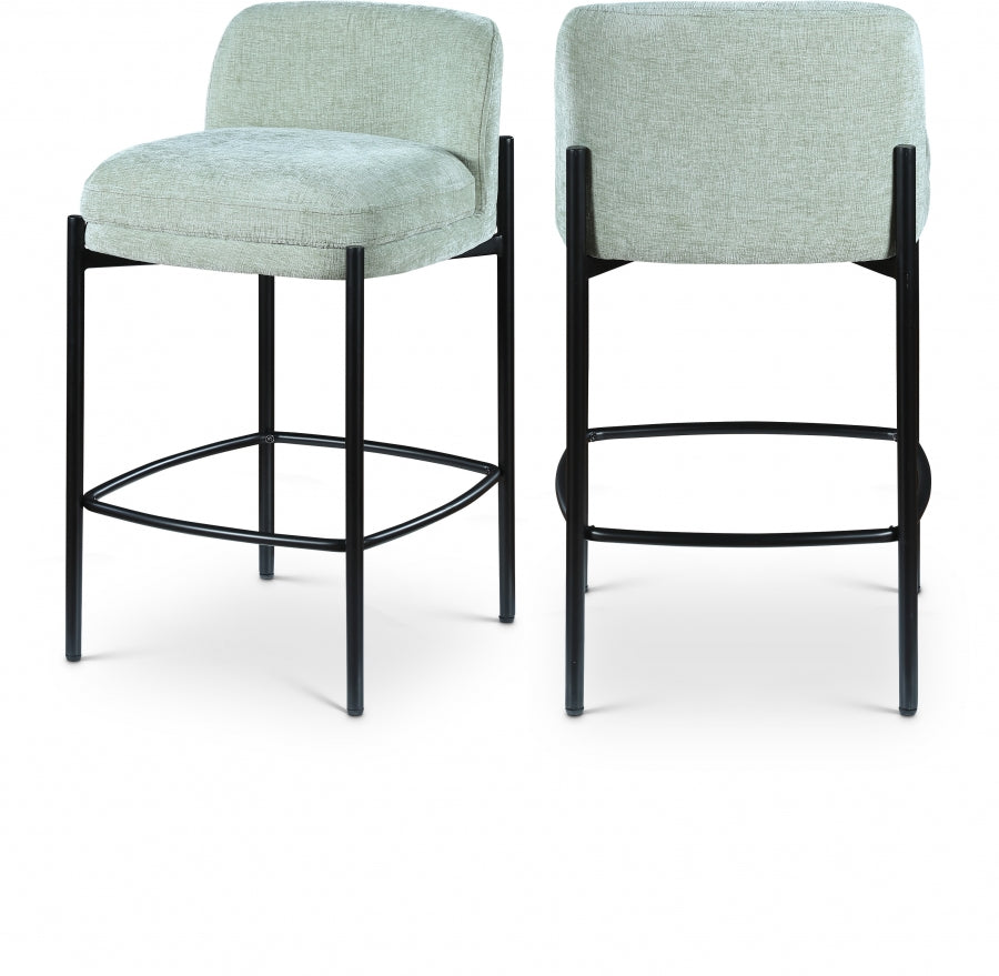 Tabourets de bar/comptoir en tissu chenille Burton