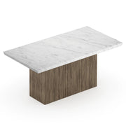Table à manger en marbre Messa - Bois de Manguier Gris