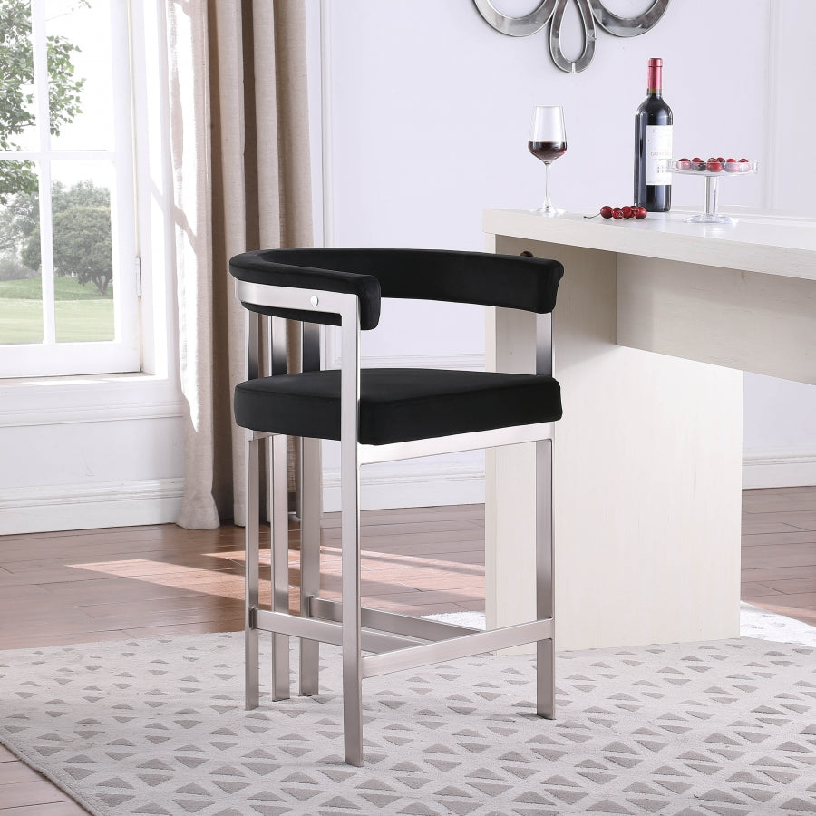 Tabourets de bar/comptoir en velours pierre Marcello