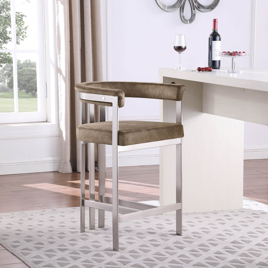 Tabourets de bar/comptoir en velours pierre Marcello