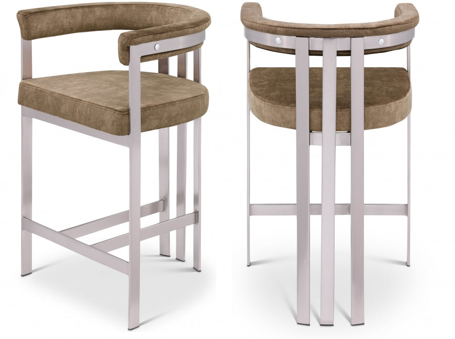 Tabourets de bar/comptoir en velours pierre Marcello