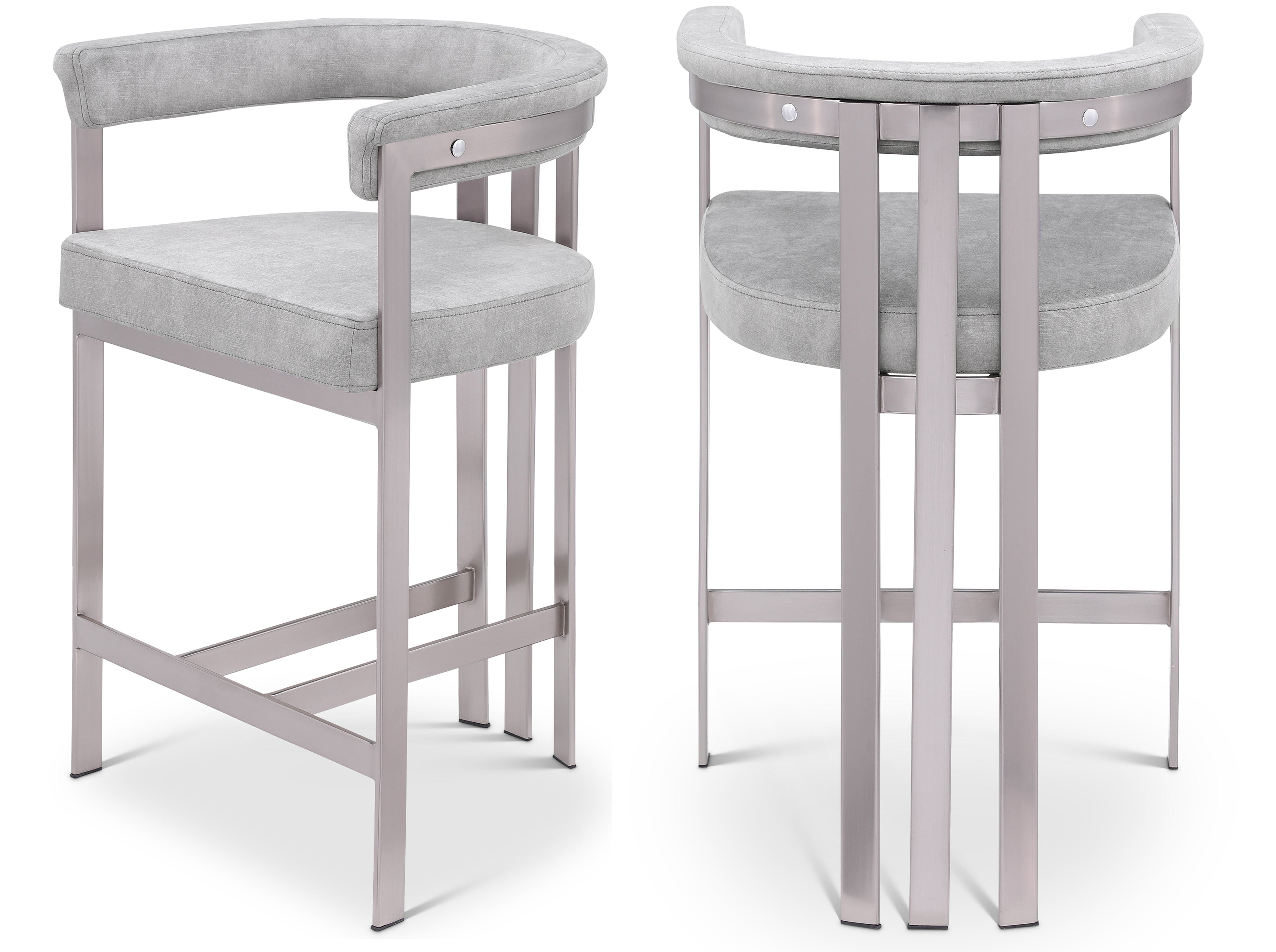 Tabourets de bar/comptoir en velours pierre Marcello