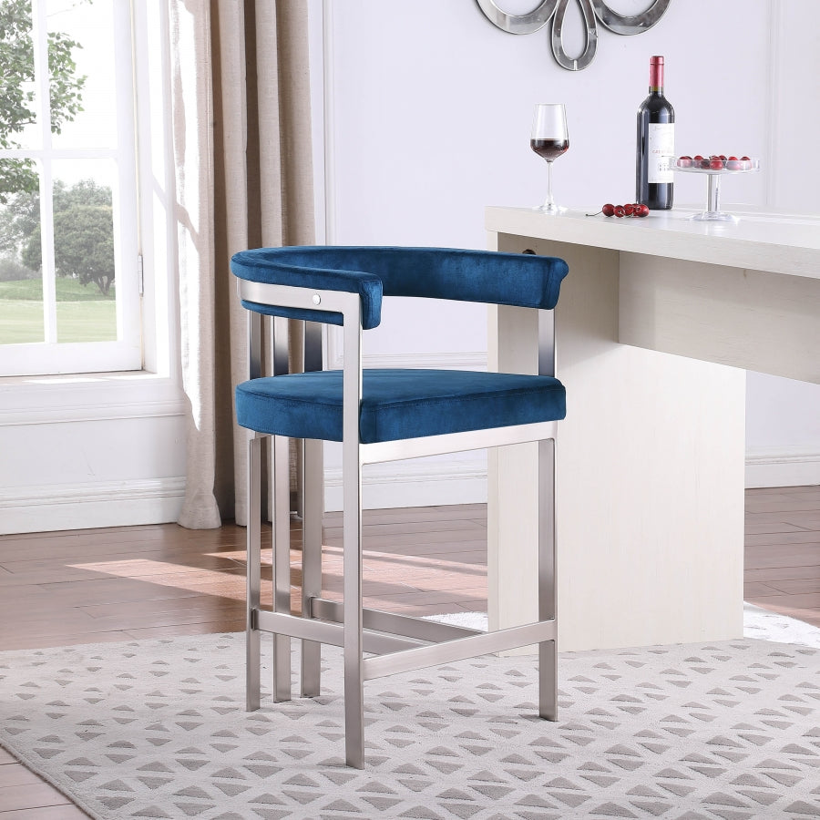 Tabourets de bar/comptoir en velours pierre Marcello