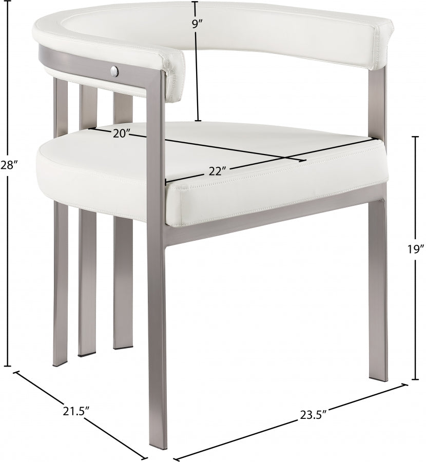 Chaise de salle à manger en cuir végétalien Marcello