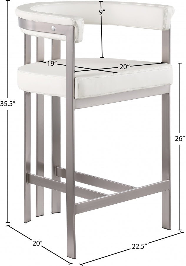 Tabourets de bar/comptoir en cuir végétalien Marcello