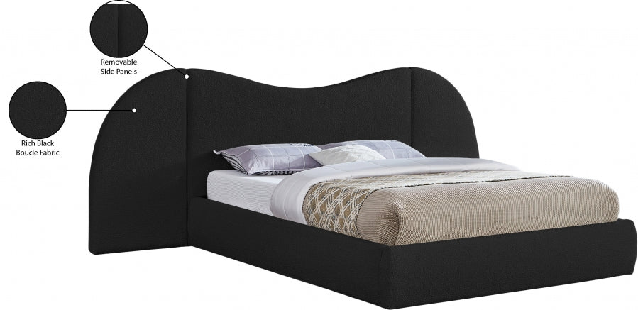 Lit King En Tissu Bouclé Everest