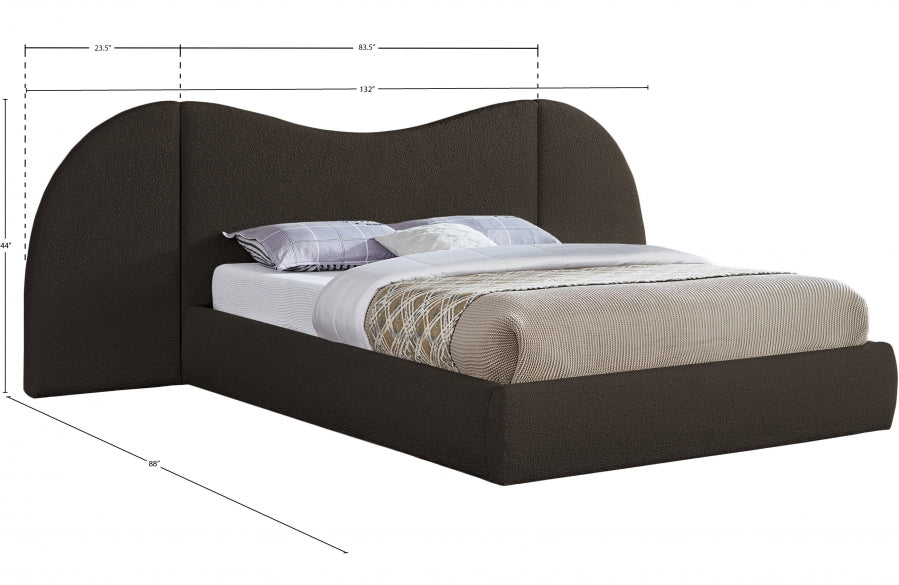 Lit King En Tissu Bouclé Everest